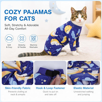 Stretchy fabric detail of Pumyporeity cat recovery clothes
