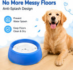 Anti splash pet water bowl showing the secure rim cover preventing water overflows.