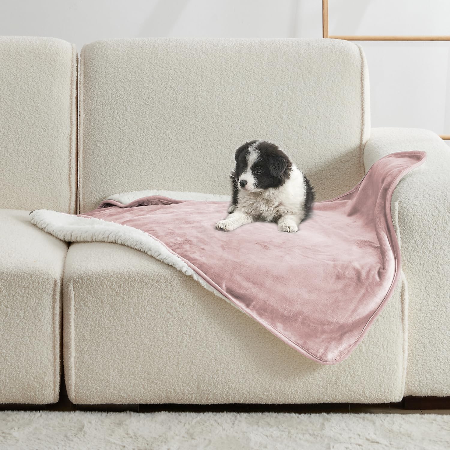 Waterproof Blanket for Bed Couch Sofa, Soft Liquid Pee Proof Pet Blanket for Dog Puppy Cat, Reversible Sherpa Fleece Furniture Protector (Dark Purple, 50x60 inches) - Image 14