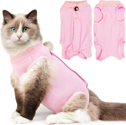 Hpetppy Cat Recovery Suit After Surgery, Breathable Cat Surgery Recovery Suit for Spay Abdominal Wounds or Skin Diseases, E-Collar Alternative Wear for Small Male Female Pets (Dark Grey, L) - Image 14