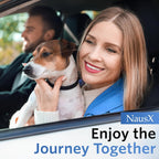 Close up of NausX travel relief tablets for pets
