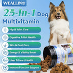 Weallin dog supplement soft chews texture and size display
