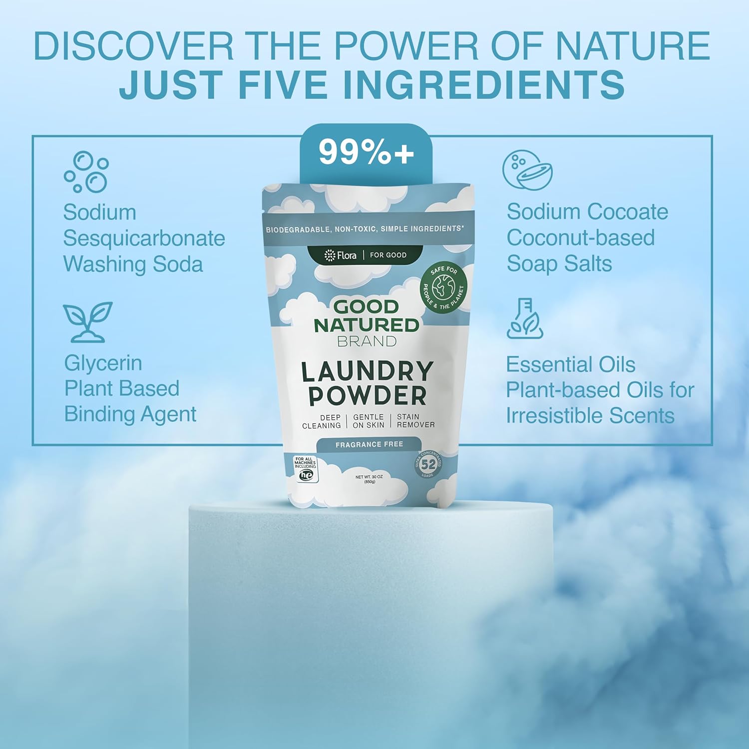 Good Natured Brand laundry powder for pet stains and odors
