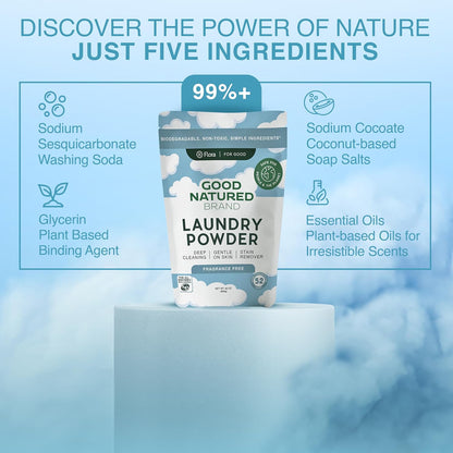 Good Natured Brand laundry powder for pet stains and odors