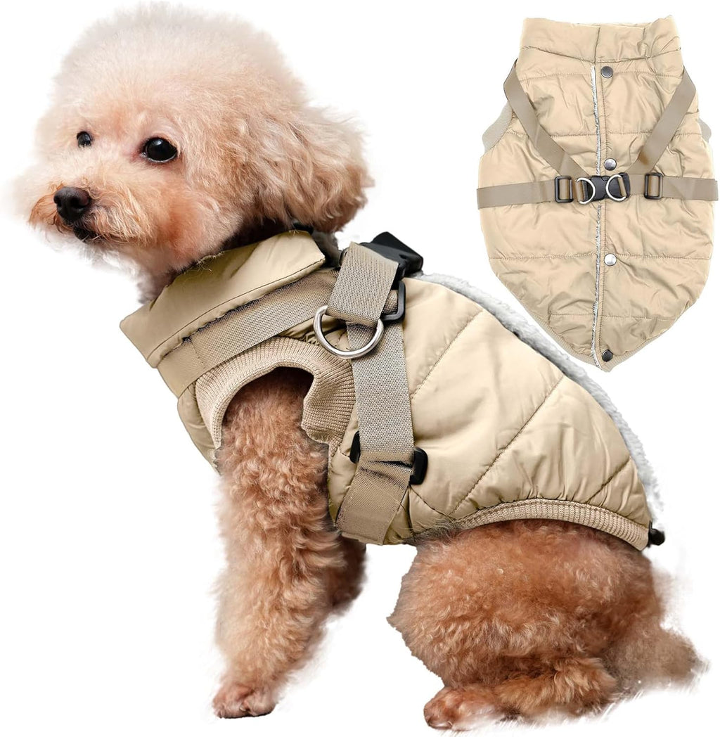 JoyDaog 2 Layers Fleece Lined Warm Dog Jacket for Puppy Winter Cold Weather,Soft Windproof Small Dog Coat,Green M - Image 13