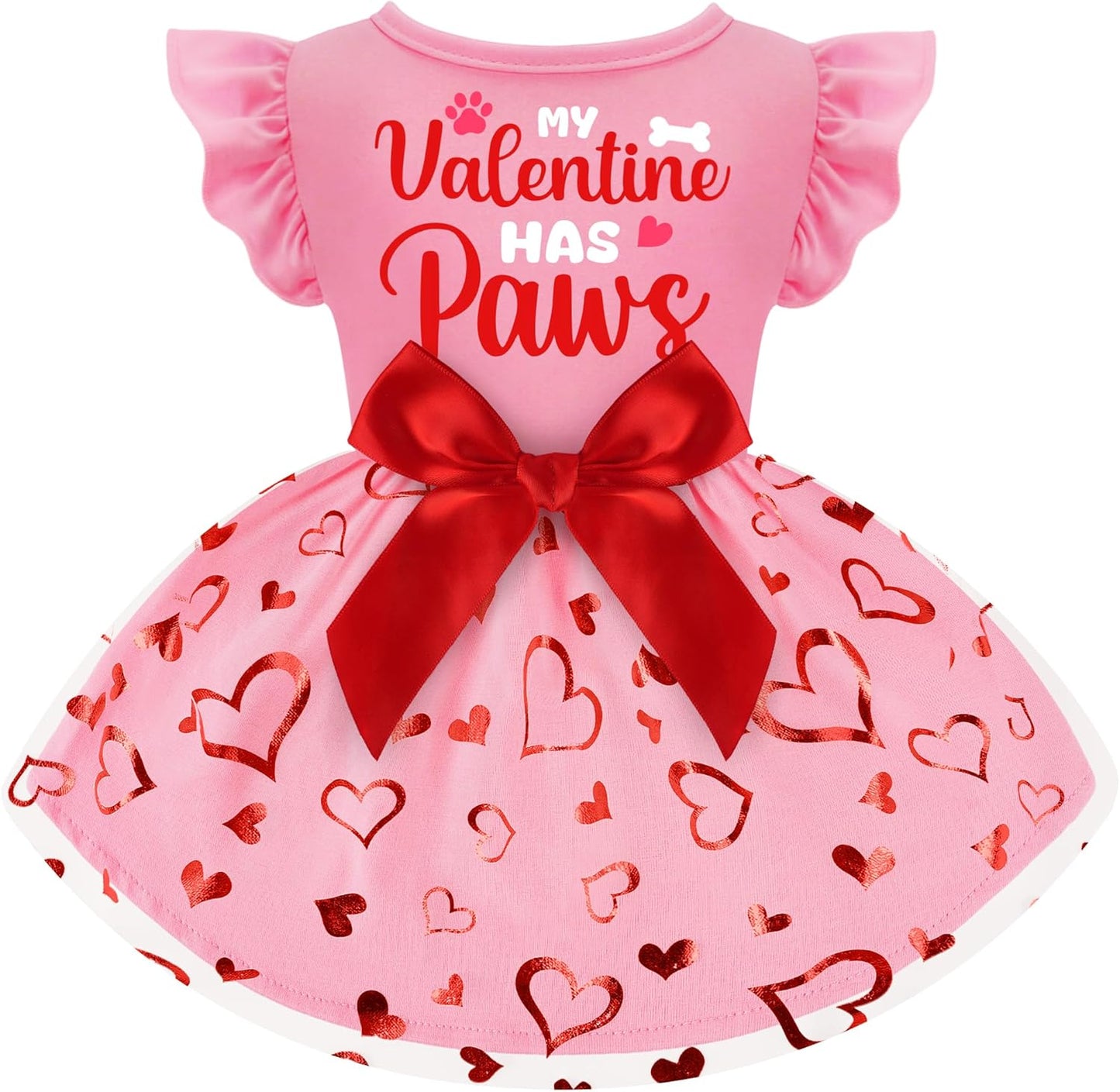 Dog 4th of July Outfit Adorable Ruffle Dog Dress with Elegant Bowknot Tulle Patriotic Puppy Clothes for Small Medium Dogs Cats Boys Girls Pets - Image 13
