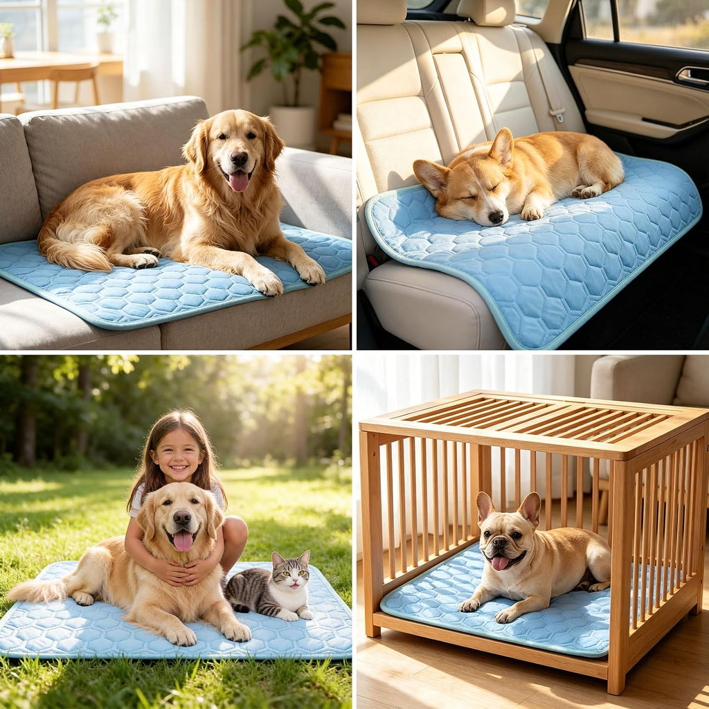 Side profile of thickened Sisrol pet cooling mat