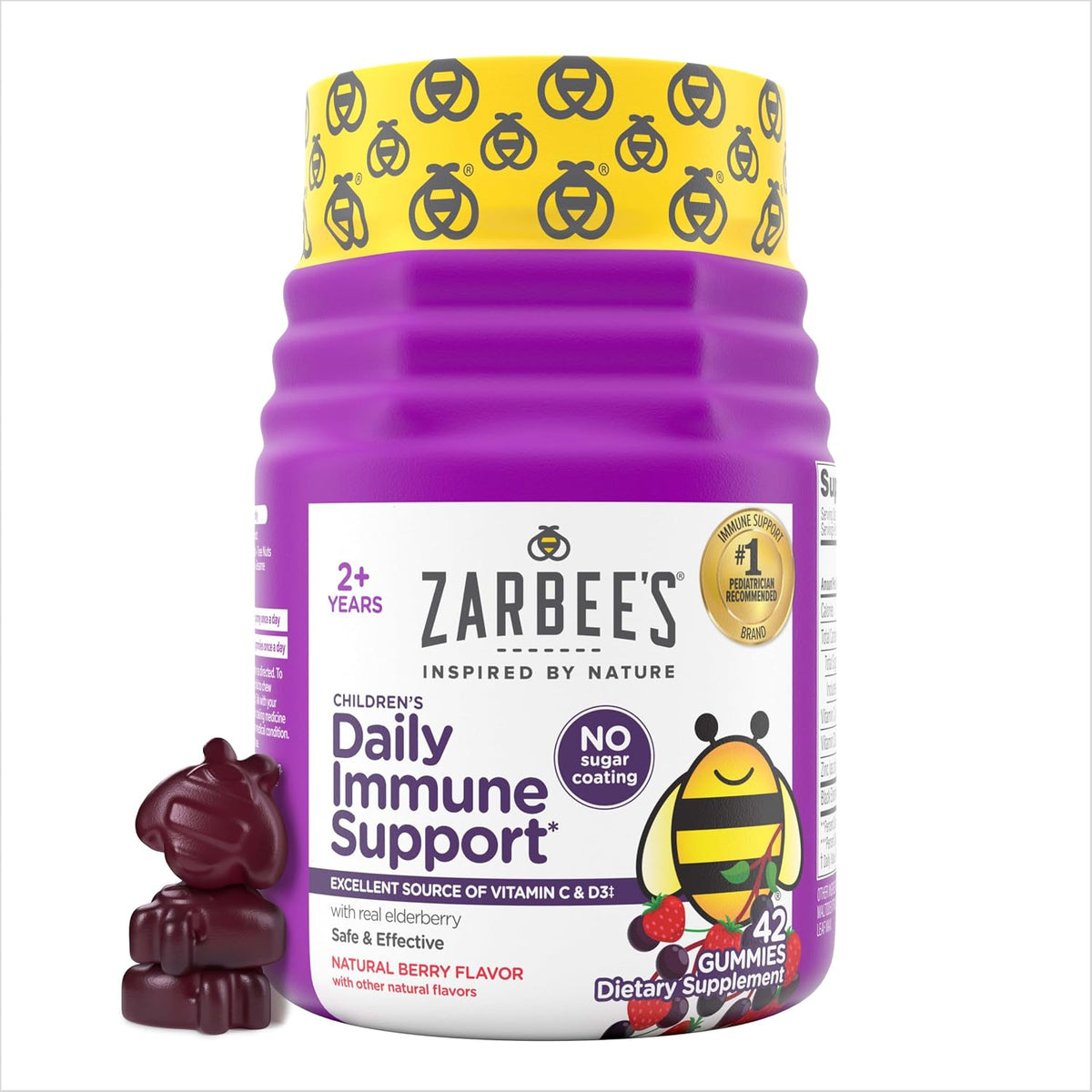 Zarbee's Kids Elderberry Immune Support Gummies, 42 ct - Image 9