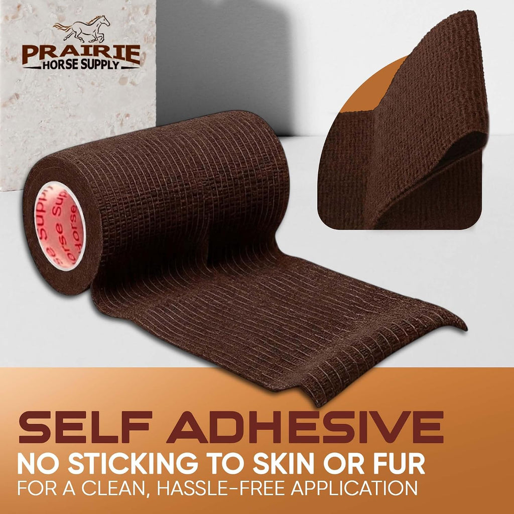 Assorted colors of Prairie Horse Supply cohesive bandage wraps