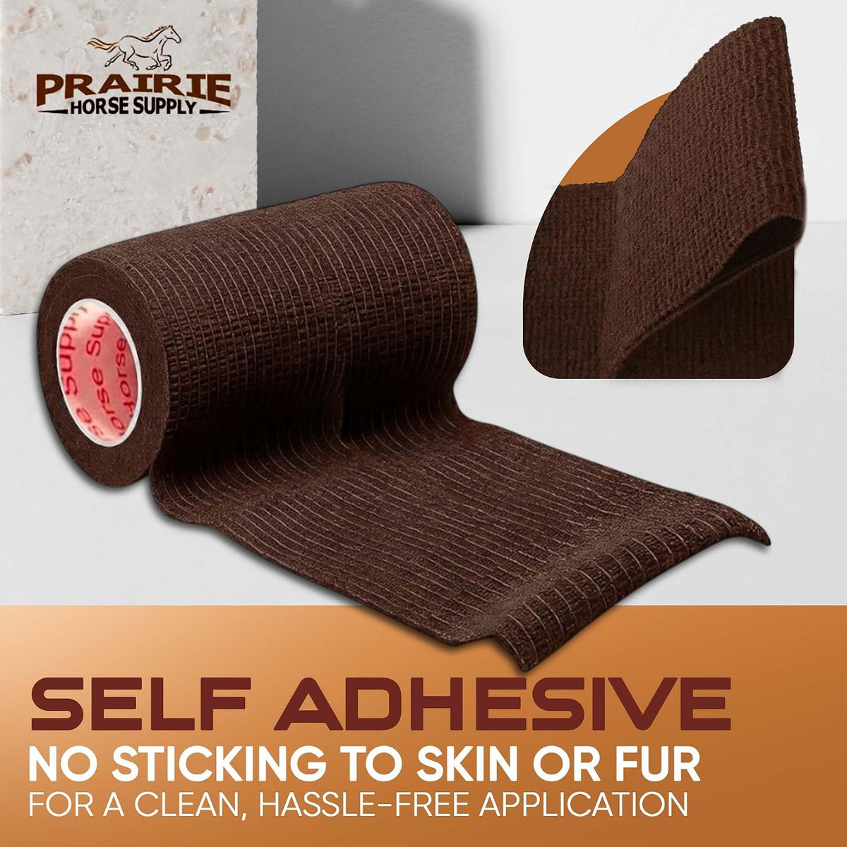 Assorted colors of Prairie Horse Supply cohesive bandage wraps