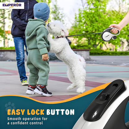 One-button brake system on Emperor Pets leash