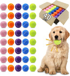 Magicorange Dog Tennis Balls, 20 Pack 2.5 inch Floatable Squeaky Tennis Balls for Fetch Exercise, Natural Rubber Squeaky Dog Balls Training Safe (Multicolor) - Image 11