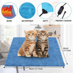 Waterproof electric dog mat with stainless steel chew resistant cord layout.