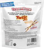 DreamBone twist sticks packaging showing bacon and cheese flavor