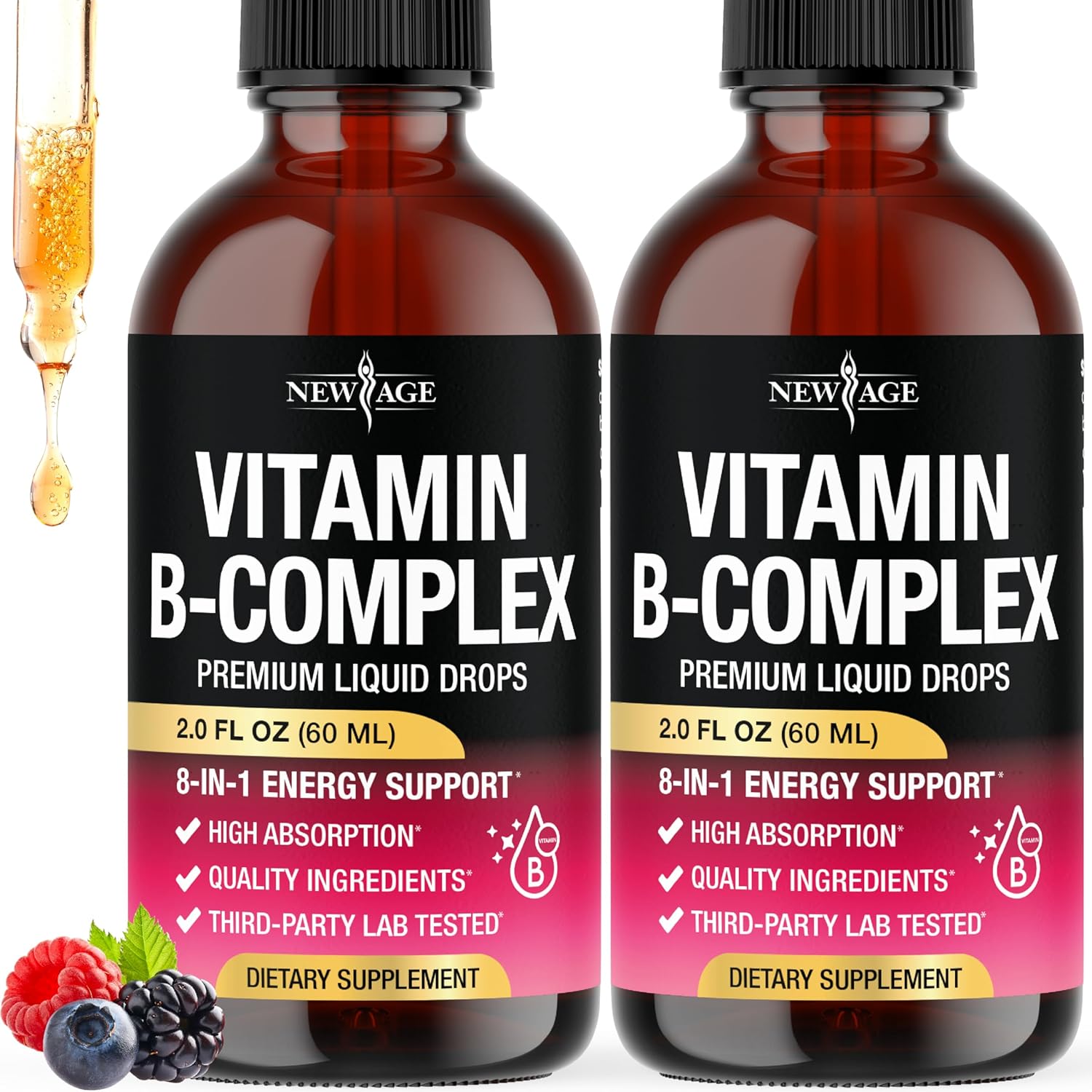 New Age Vitamin B Complex 4 Fluid Ounce bottle front view