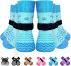 EXPAWLORER 6Pcs Anti Slip Dog Socks to Prevent Licking Paws, Dog Shoes for Hot Pavement Double Sides Dog Boots & Paw Protectors Booties for Hardwood Floors with Grip Small Medium Large Senior Dogs, S - Image 11