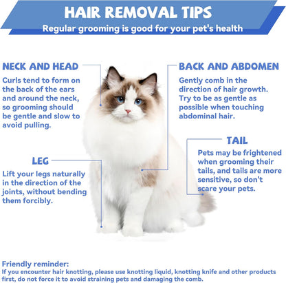 Cat grooming session using Susook professional comb