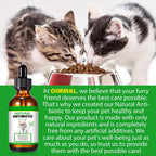 Bieyoc herbal pet supplement bottle detailing chicken flavor and natural ingredients for allergies