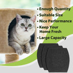 Ten pack of pre cut carbon infused replacement filters for indoor pet freshness.