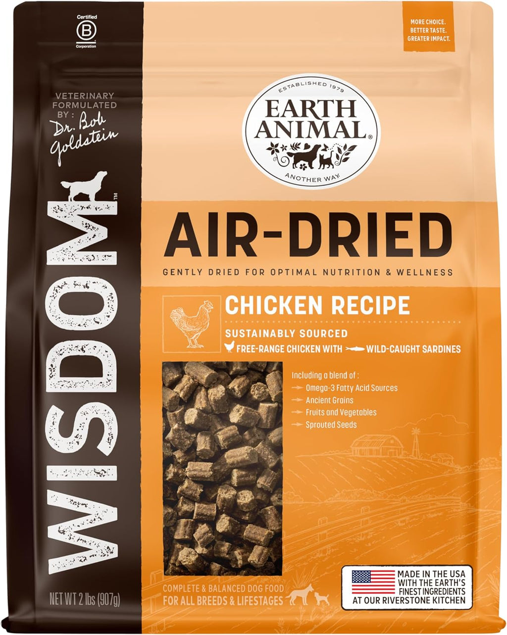 Earth Animal Wisdom Air Dried Dog Food - from the Land Recipe Premium Natural Dry Dog Food for All Breeds & Ages - 8 Lbs Bag - Image 13