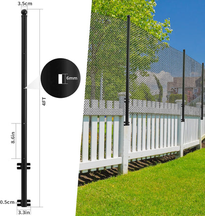Galvanized steel fence extender arm installation detail