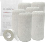 Healqu Kerlix Gauze Bandage Rolls front view showing sterile individual packaging