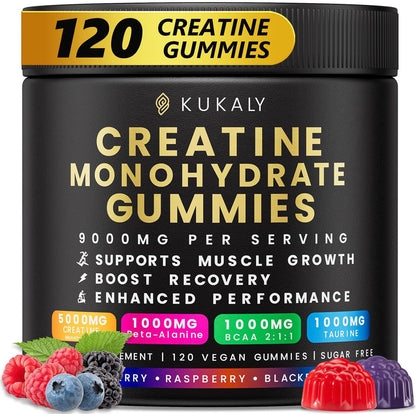 Kukaly Creatine Monohydrate Gummies front bottle view