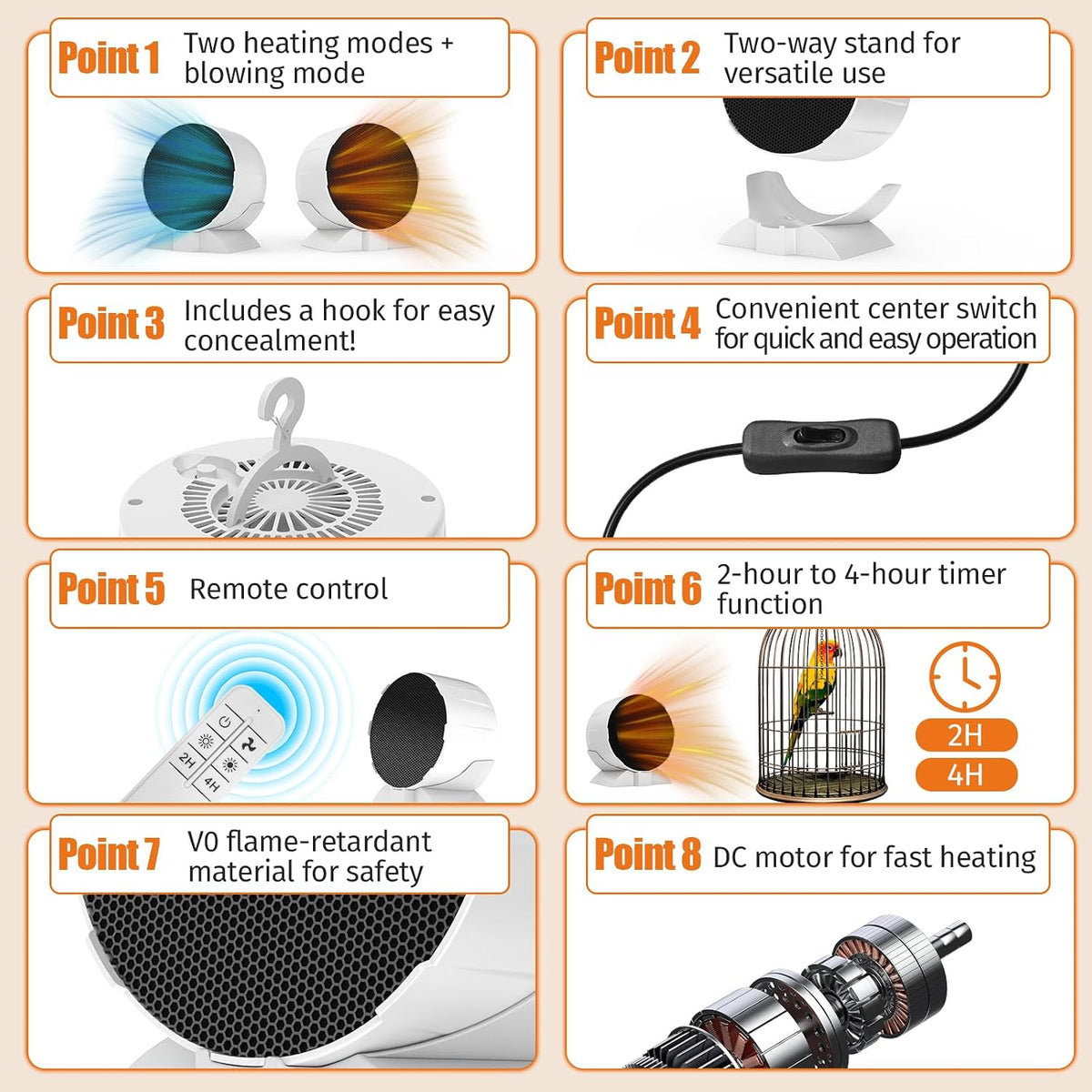 Close up of the durable materials and smart chip safety components of the reptile heater.
