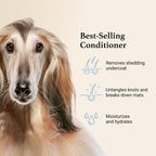iGroom deshedding dog conditioner mango scented formula for double coated breeds