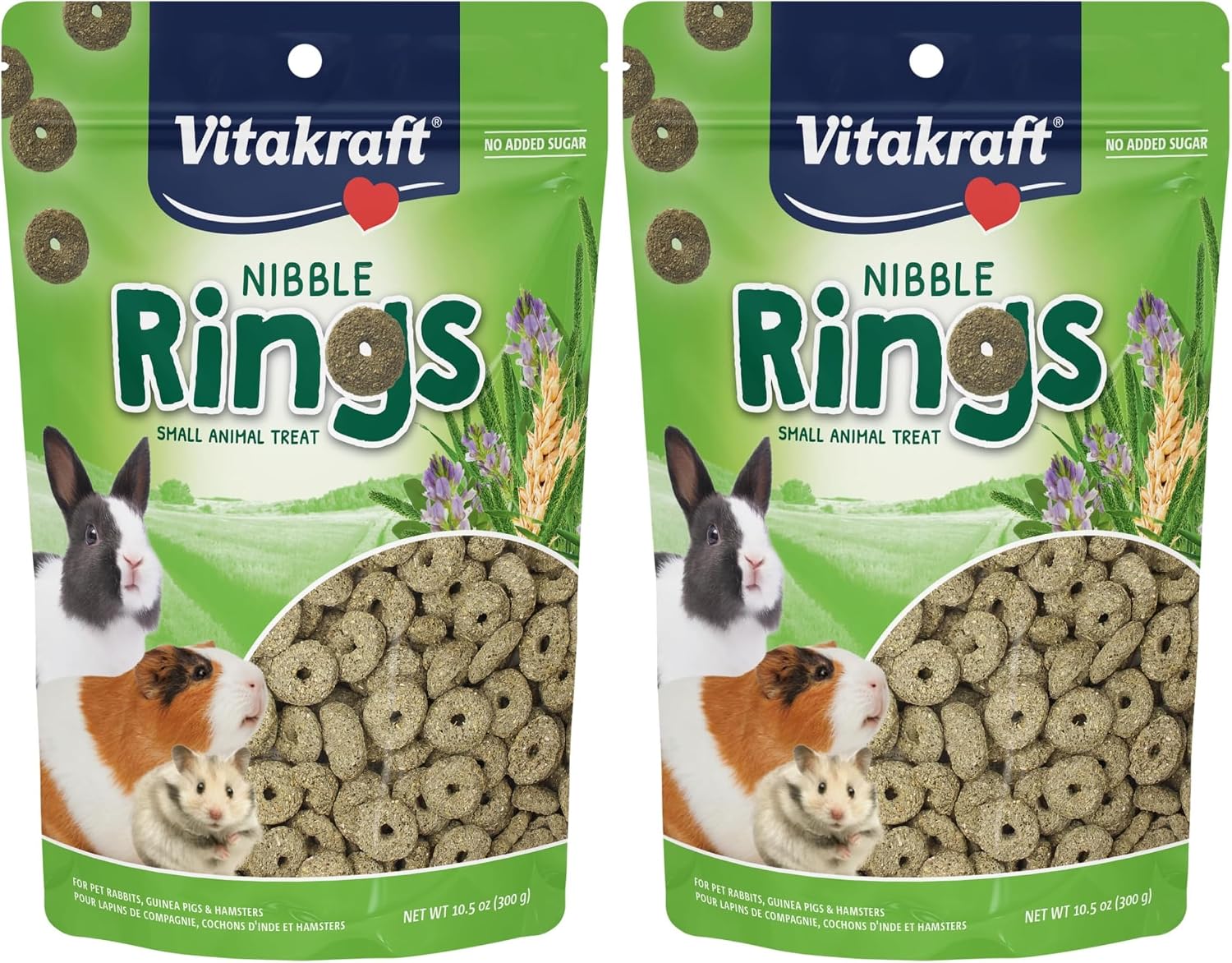 Vitakraft Nibble Rings Small Animal Treat, 10.6 oz Healthy Crunchy Snack for Rabbits, Guinea Pigs, Hamsters & Other Small Pets, Wholesome Wheat & Alfalfa, Added Vitamins & No Artificial Flavors - Image 12