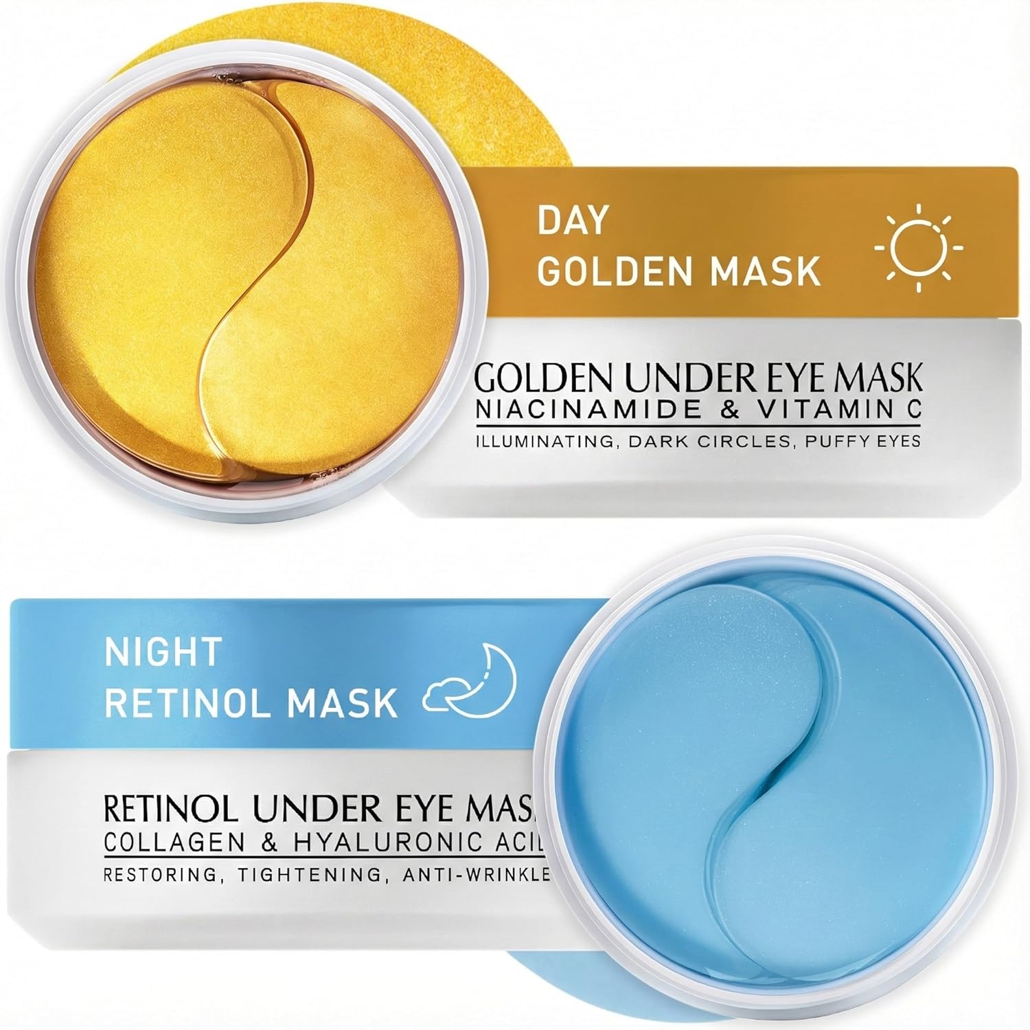Enaskin Naturals Under Eye Patches Kit packaging showing front view of the two pack box.