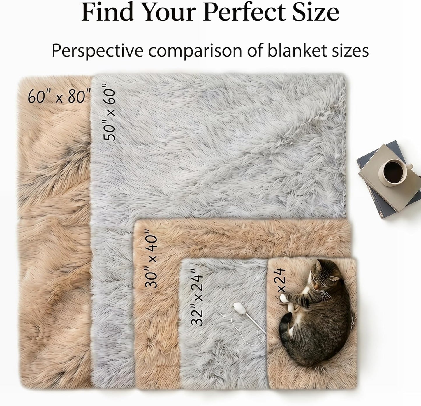Close-up view of the dense plush fibers and soft stitched edges of the PJYuCien pet throw.