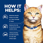 Complete 4 lb bag of Hill's urinary care cat food displayed on surface