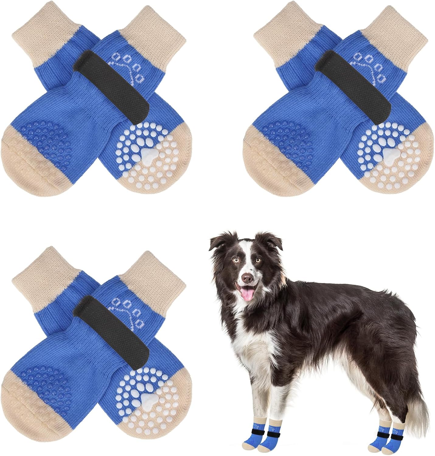 Scenereal anti-slip dog socks front view
