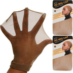 BEEOS Dark Brown Skinlike HD Wig Cap set of 4