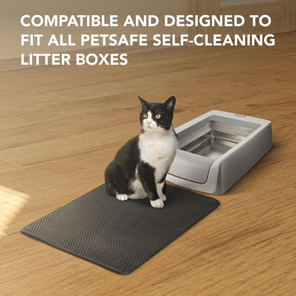 Cosparx replacement litter tray showing stainless steel texture