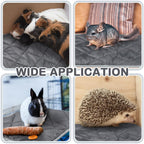 Clysee warm pet blanket placed on an indoor living room sofa