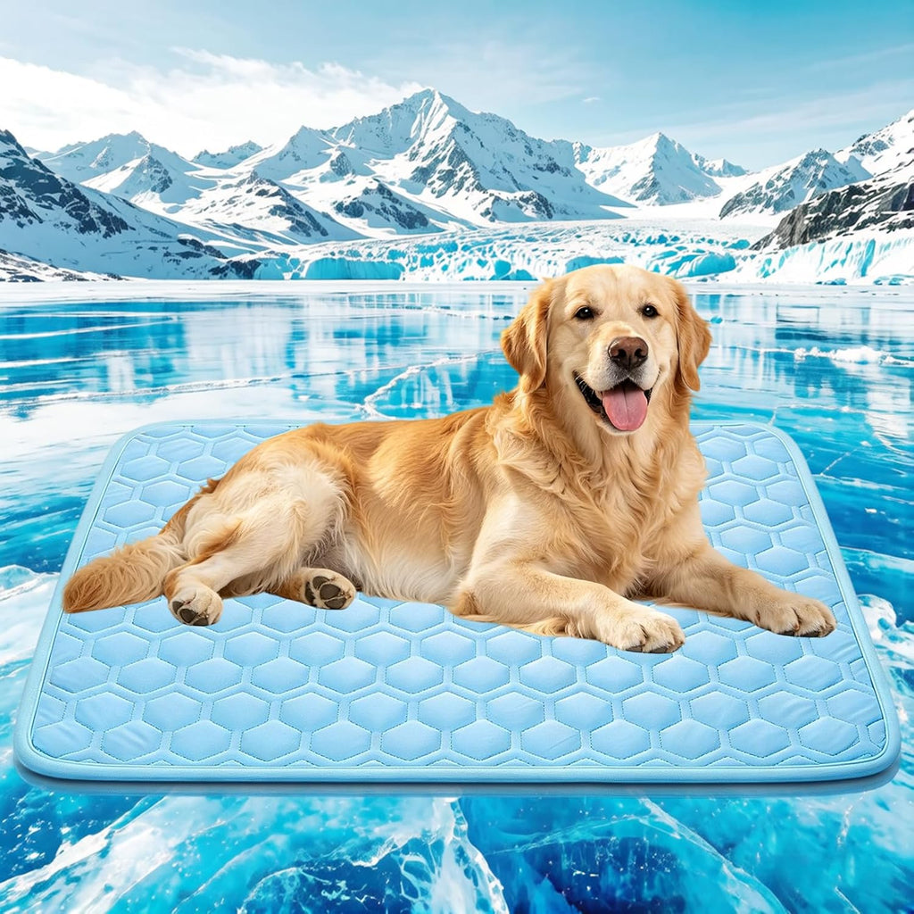 Cooling Mat for Dogs, Thick Breathable Dog Cooling Mat Q-MAX>0.45, Dog Cooling Bed Chill Cool Fiber & Non-Slip Bottom Cold Crate Pad Kennel Bed for Dog Puppy and Cat, Non-Toxic, Foldable & Washable - Image 11