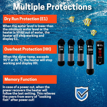 Close up of AquaMiracle heater quartz glass tube and safety sensors