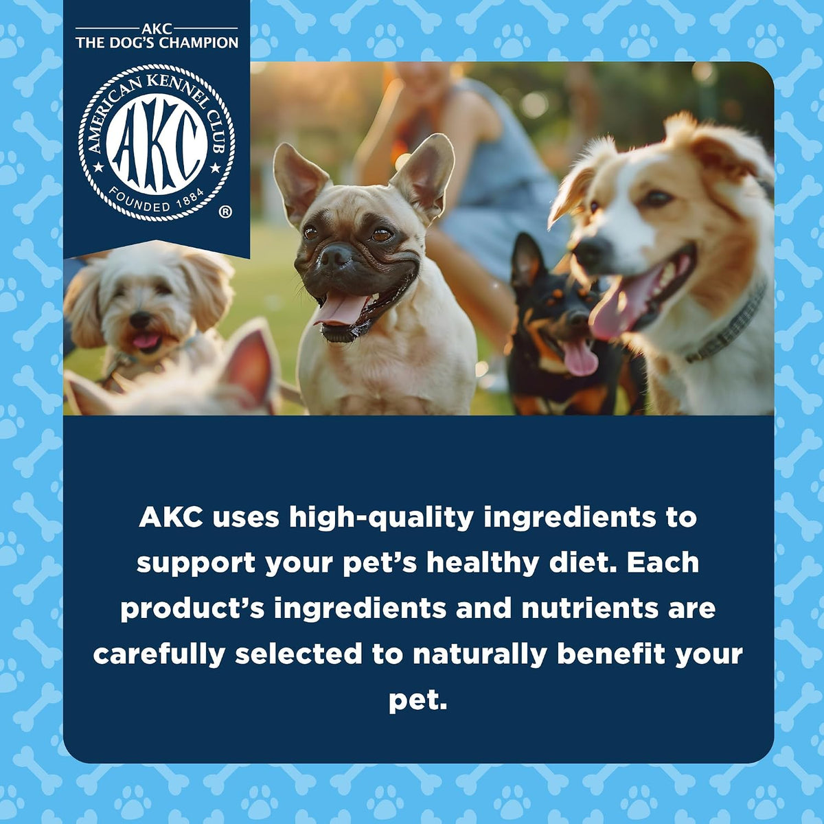 Imported American Kennel Club peanut flavored dental sticks ingredient list view