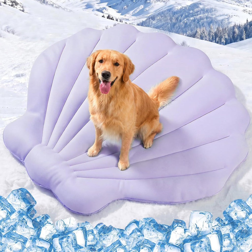 Dog Cooling Mat, 48'' x 28'' Large, Q-Max>0.4 Self-Cooling Mat for Dog Reversible (Cool & Warm), Double-Sided Pet Cool Pads for Summer, Crate, Kennel, Machine Washable, Non-Gel, Blue+Grey - Image 12