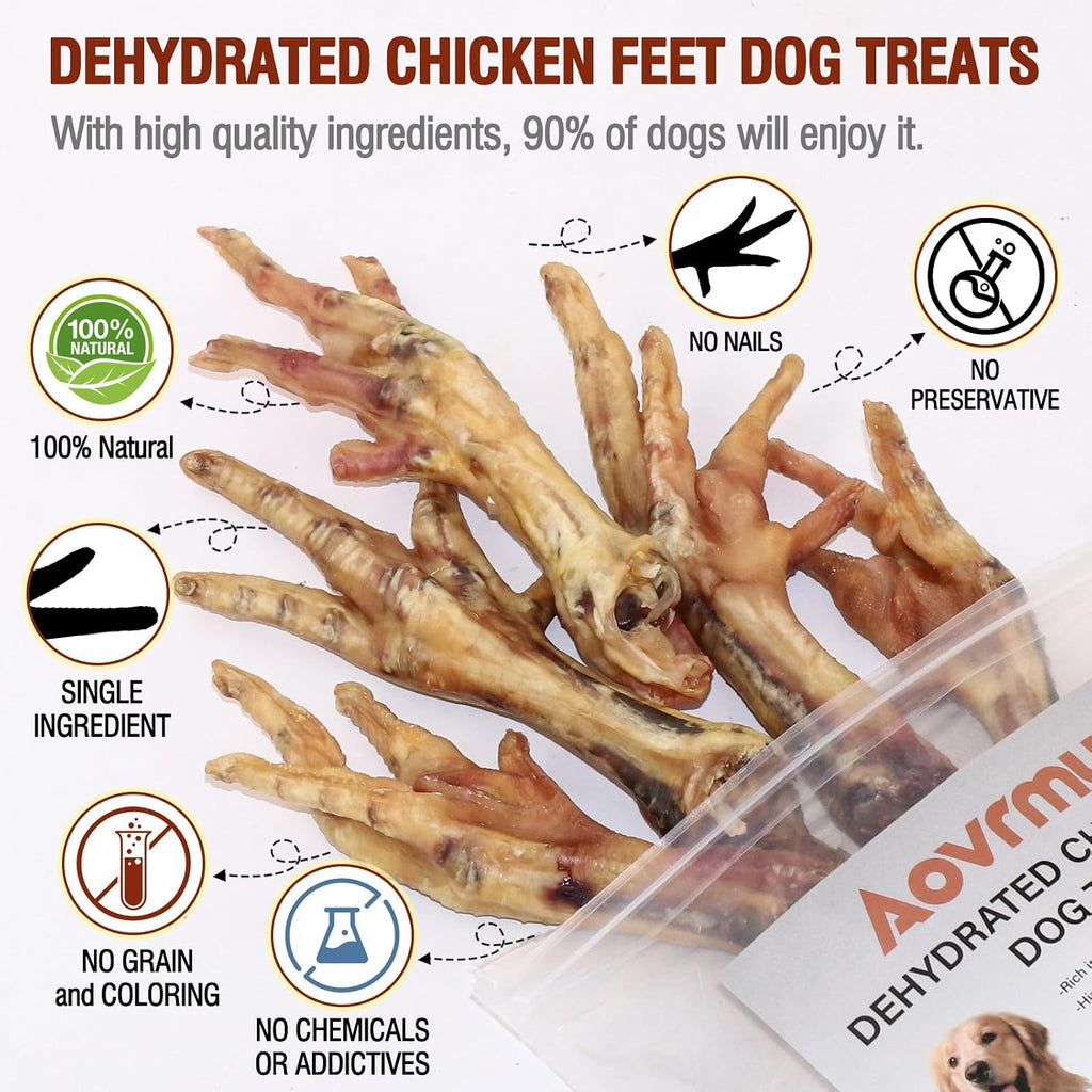 Wagging Master natural nail-free chicken feet dental chew