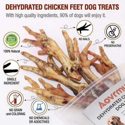 Wagging Master natural nail-free chicken feet dental chew