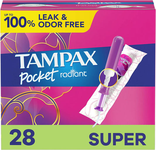 Tampax Compact Radiant Super Absorbency 84  front box view