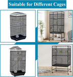 Top view of elastic drawstring system on ASOCEA bird cage cover
