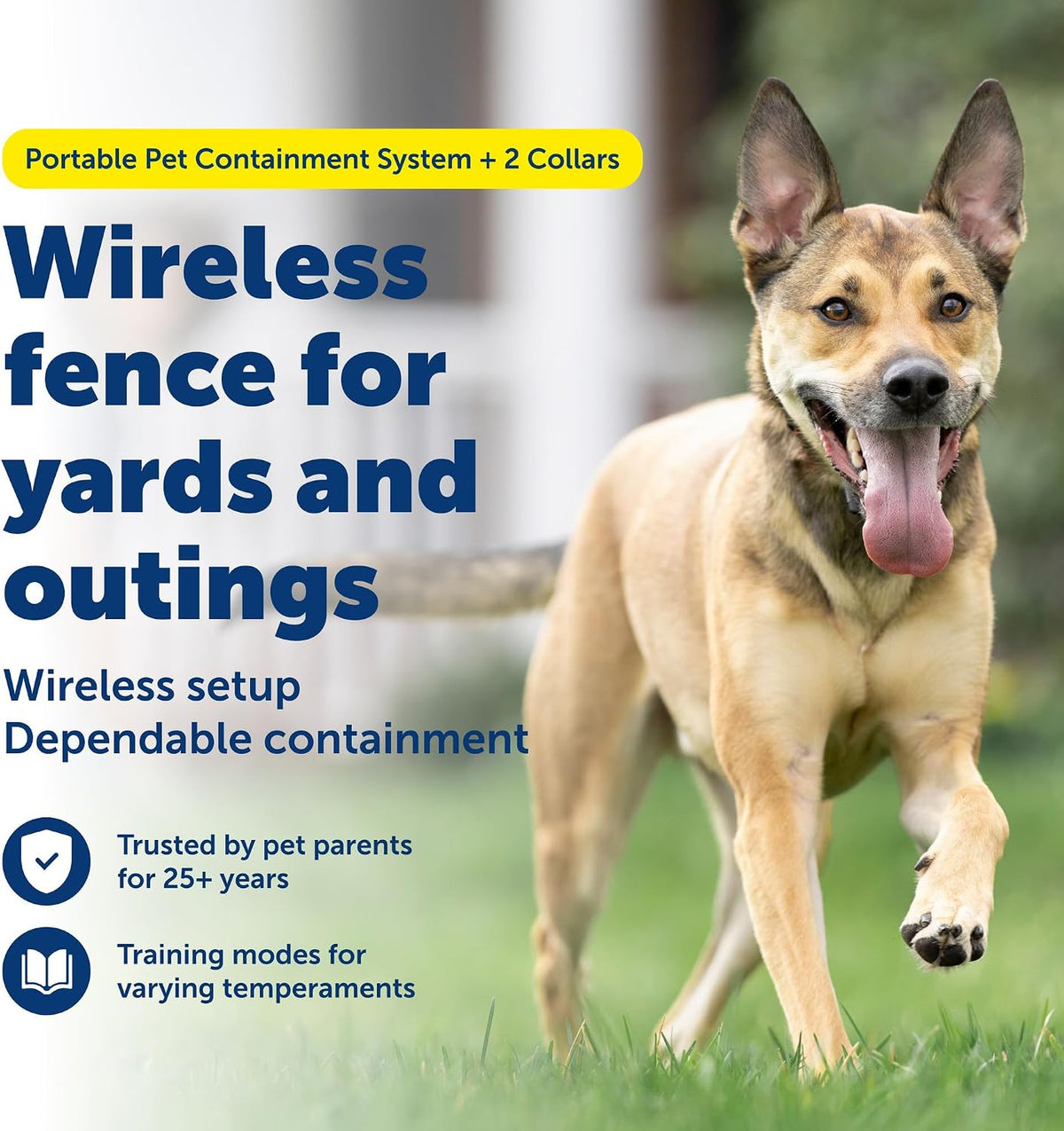 Two waterproof PetSafe receiver collars with replaceable battery covers for multi dog setups.