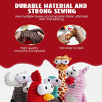Nocciola multi-pack interactive plush dog toys designed for mental stimulation.