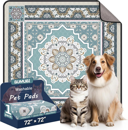 Washable Pee Pads for Dogs,Super Absorbent Reusable Puppy Training Pads, Leak-Proof & Non-Slip,for Potty Training,Whelping,Crate & Playpen24x36in(Pack of 2), Grayish Blue - Image 15