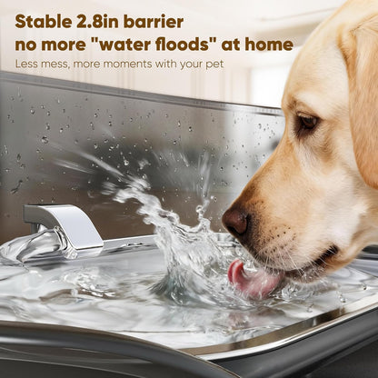 Sharlovy 8 liter automatic dog water bowl with stainless steel basin