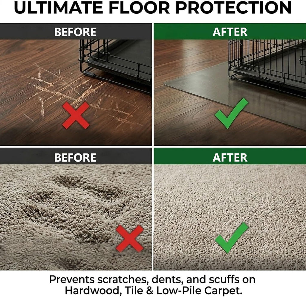 Frosted non-slip backing detail of Amoyttn pet floor mat
